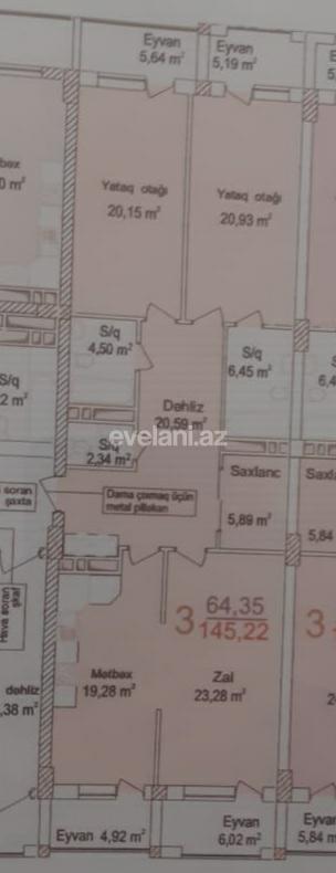 Satılır, yeni tikili, 3 otaqlı, 145 m², Bakı, Yasamal r, Yeni Yasamal q, İnşaatçılar m.