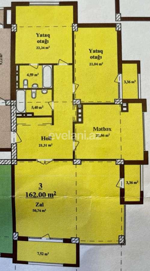 Sale, new building, 3 room, 162 m², Baku, Yasamal r, Elmlar Akademiyası m.