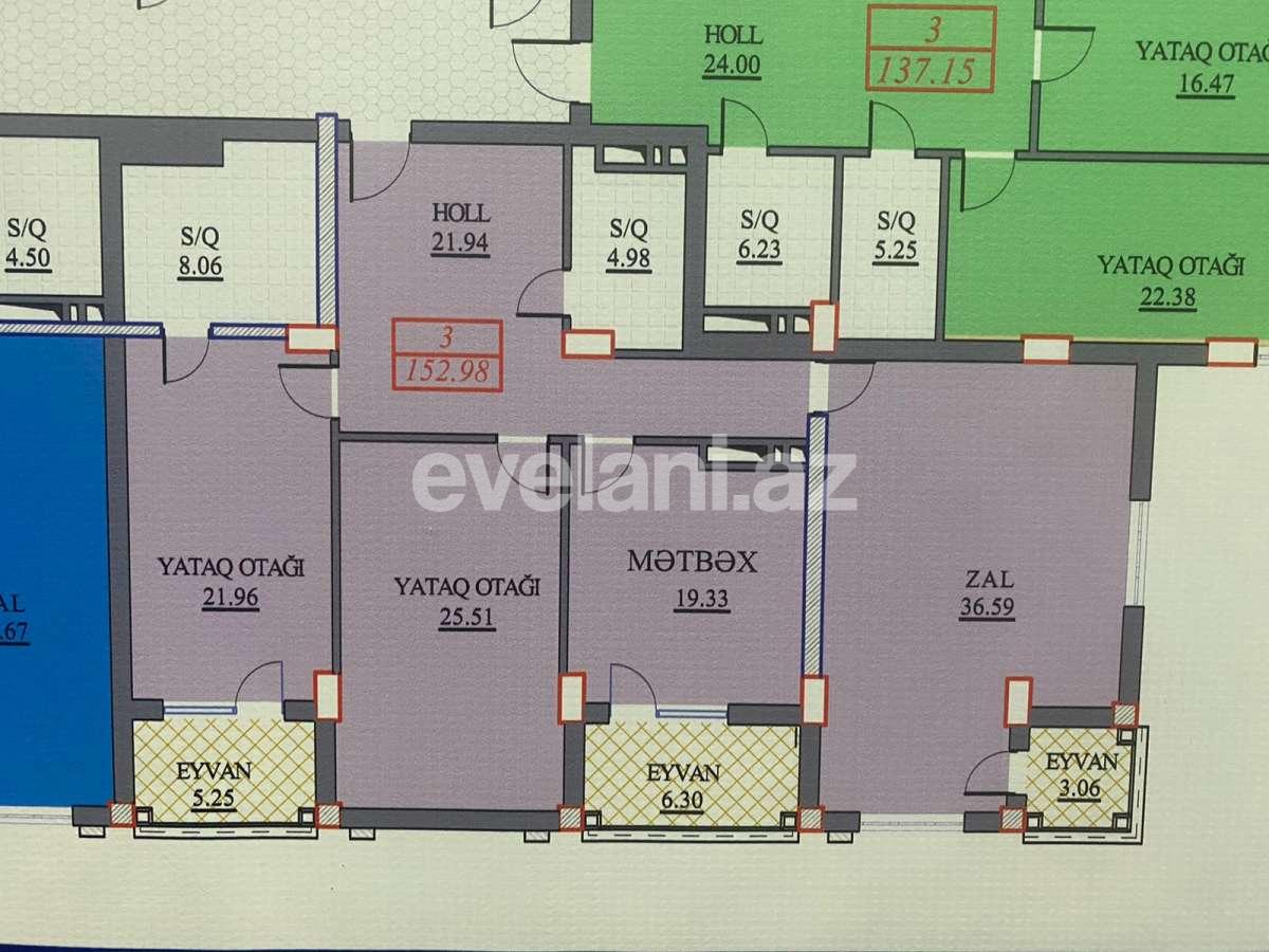 Продаётся, новостройка, 3-комнаты, 152.98 m², Баку, Насиминский r.