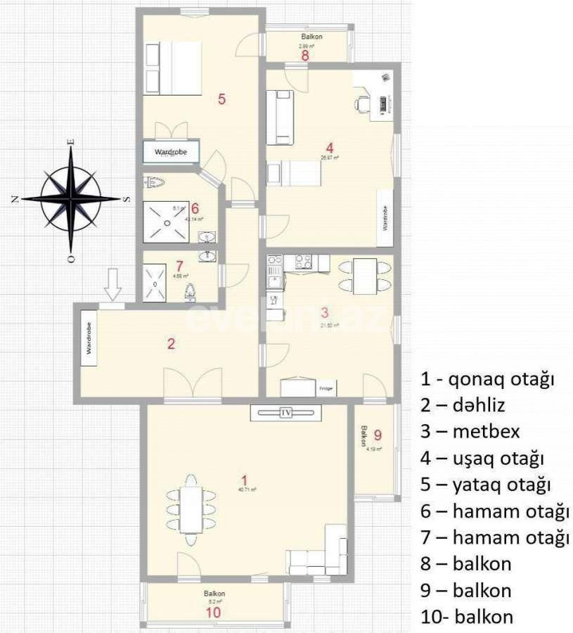 Satılır, yeni tikili, 3 otaqlı, 170 m², Bakı, Yasamal r, Nizami m.