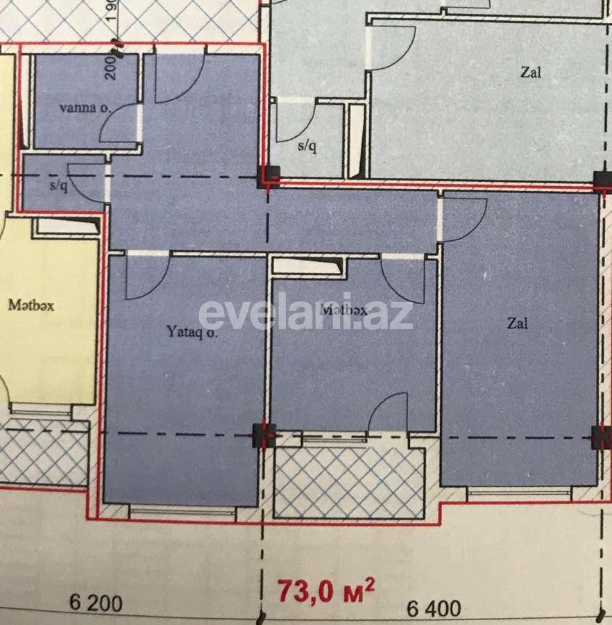 Satılır, yeni tikili, 2 otaqlı, 73 m², Bakı, Xətai r, Həzi Aslanov q, Həzi Aslanov m.