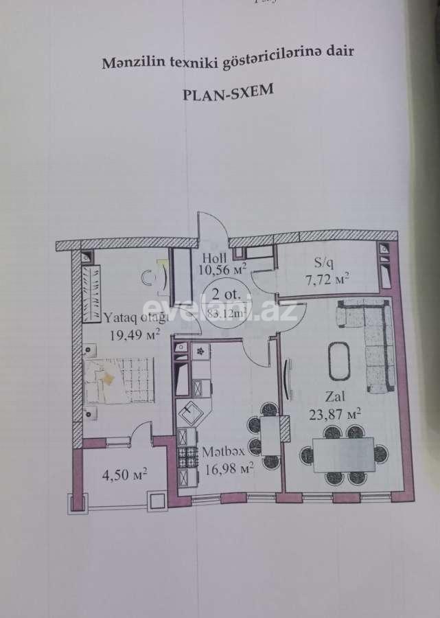 Satılır, yeni tikili, 2 otaqlı, 83 m², Bakı, Nəsimi r, Nizami m.