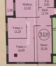 Продаётся, новостройка, 3-комнаты, 81 m², Баку, Насиминский r, Гянджлик m.