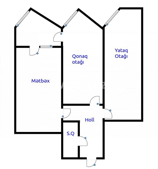 Satılır, yeni tikili, 2 otaqlı, 96 m², Bakı, Binəqədi r, 9-cu mikrorayon q, Memar Əcəmi m.