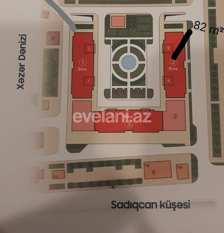 Satılır, yeni tikili, 2 otaqlı, 82 m², Bakı, Xətai r, Həzi Aslanov q, Həzi Aslanov m.