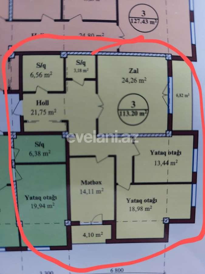 Sale, new building, 3 room, 114 m², Baku, Nizami r, Gara Garayev m.