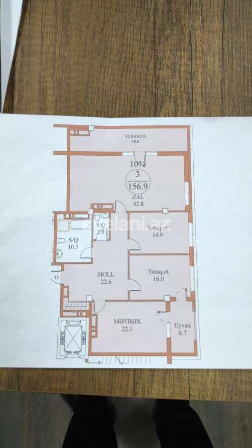 Satılır, yeni tikili, 3 otaqlı, 156.9 m², Bakı, Nəsimi r, 8 Noyabr m.
