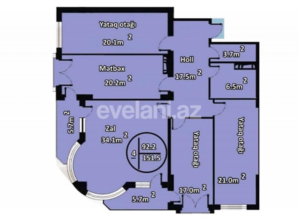 Satılır, yeni tikili, 4 otaqlı, 151 m², Bakı, Nərimanov r, Gənclik m.