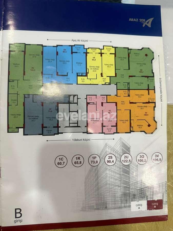 Satılır, yeni tikili, 3 otaqlı, 106.98 m², Bakı, Nərimanov r, Nəriman Nərimanov m.