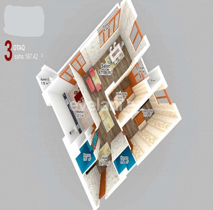 Satılır, yeni tikili, 3 otaqlı, 167 m², Bakı, Xətai r, Ağ şəhər q, Şah İsmayıl Xətai m.
