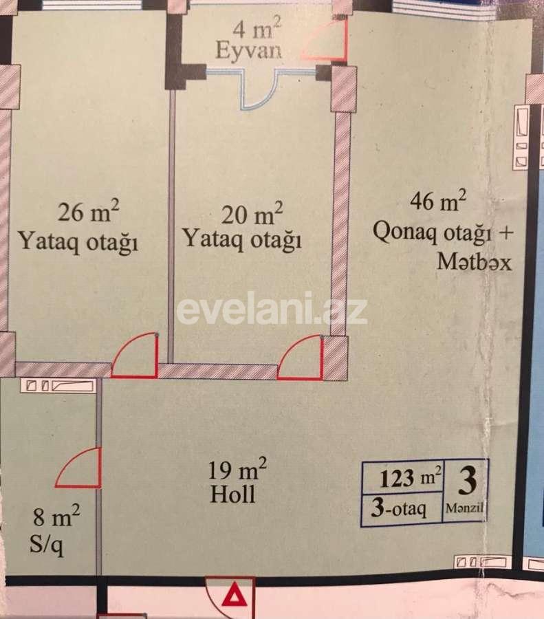 Satılır, yeni tikili, 3 otaqlı, 123 m², Bakı, Xətai r, Şah İsmayıl Xətai m.