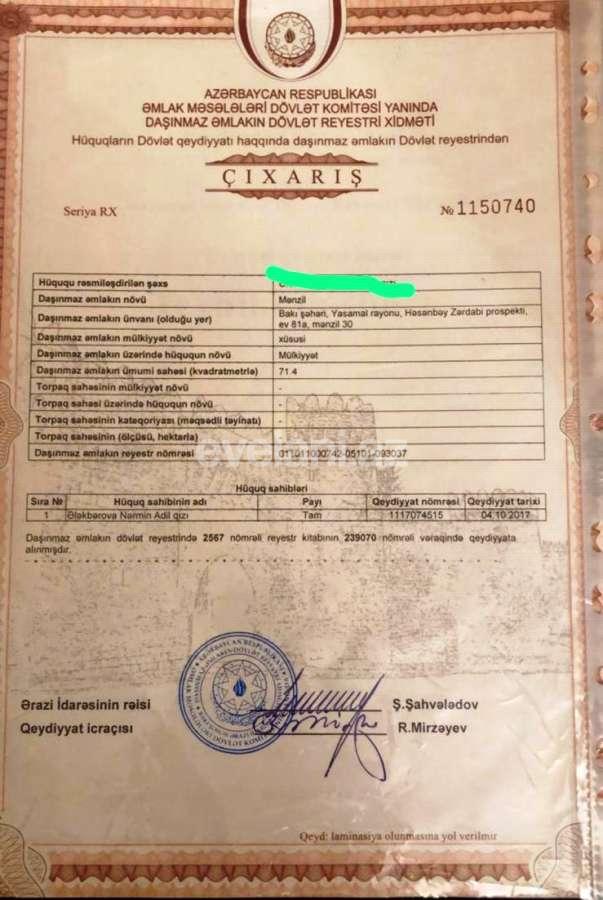 Satılır, köhnə tikili, 3 otaqlı, 80 m², Bakı, Yasamal r, İnşaatçılar m.