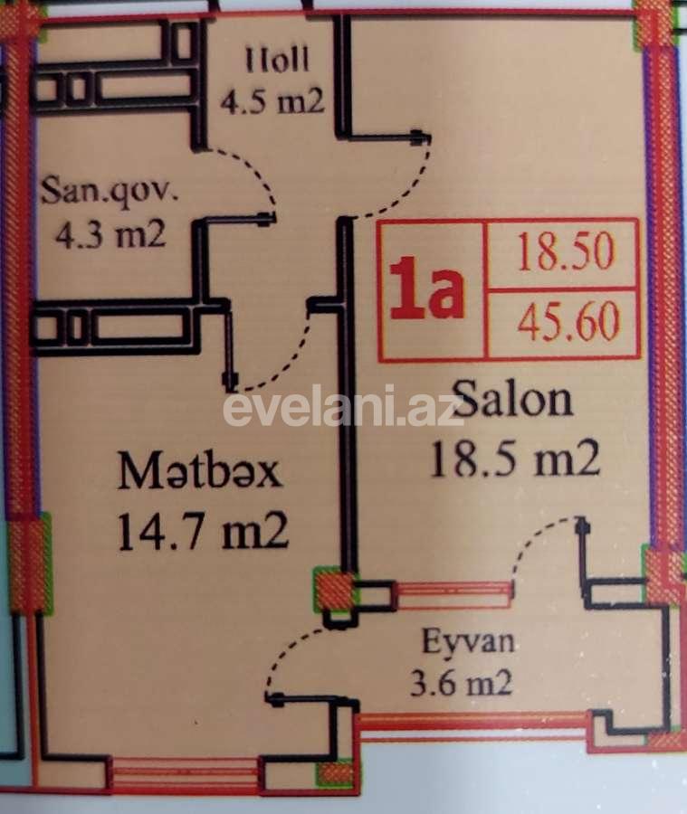 Satılır, yeni tikili, 1 otaqlı, 46 m², Bakı, Nərimanov r, Nəriman Nərimanov m.