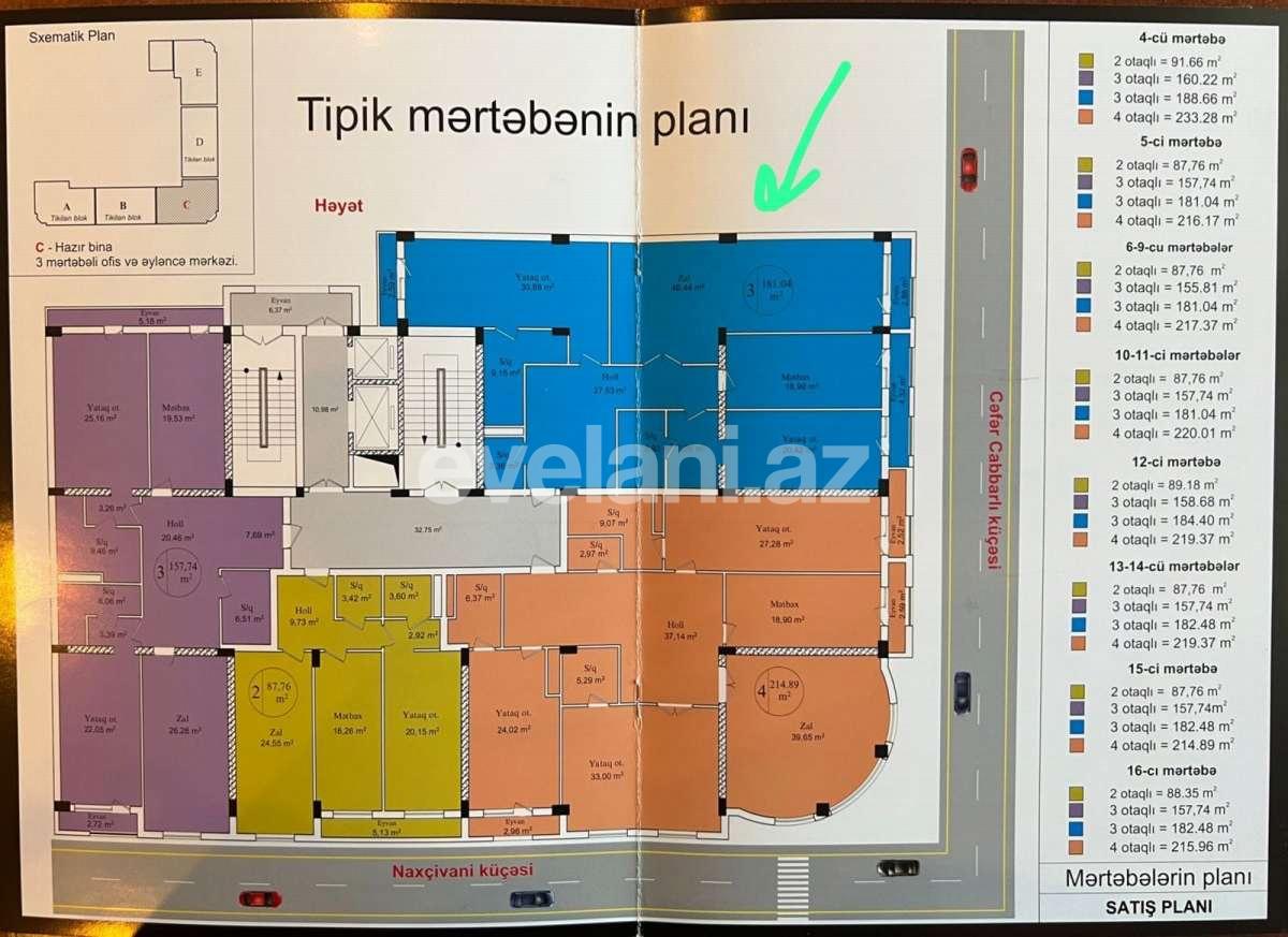 Satılır, yeni tikili, 5 otaqlı, 181 m², Bakı, Yasamal r, Nizami m.