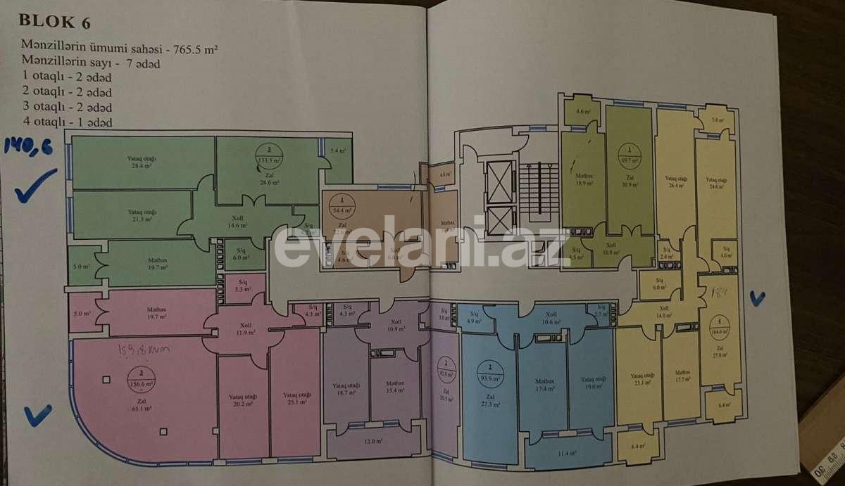 Sale, new building, 4 room, 184 m², Baku, Narimanov r, Nariman Narimanov m.