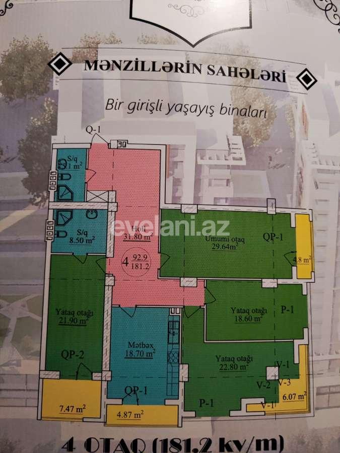 Satılır, yeni tikili, 4 otaqlı, 180.99 m², Bakı, Nərimanov r, Nəriman Nərimanov m.