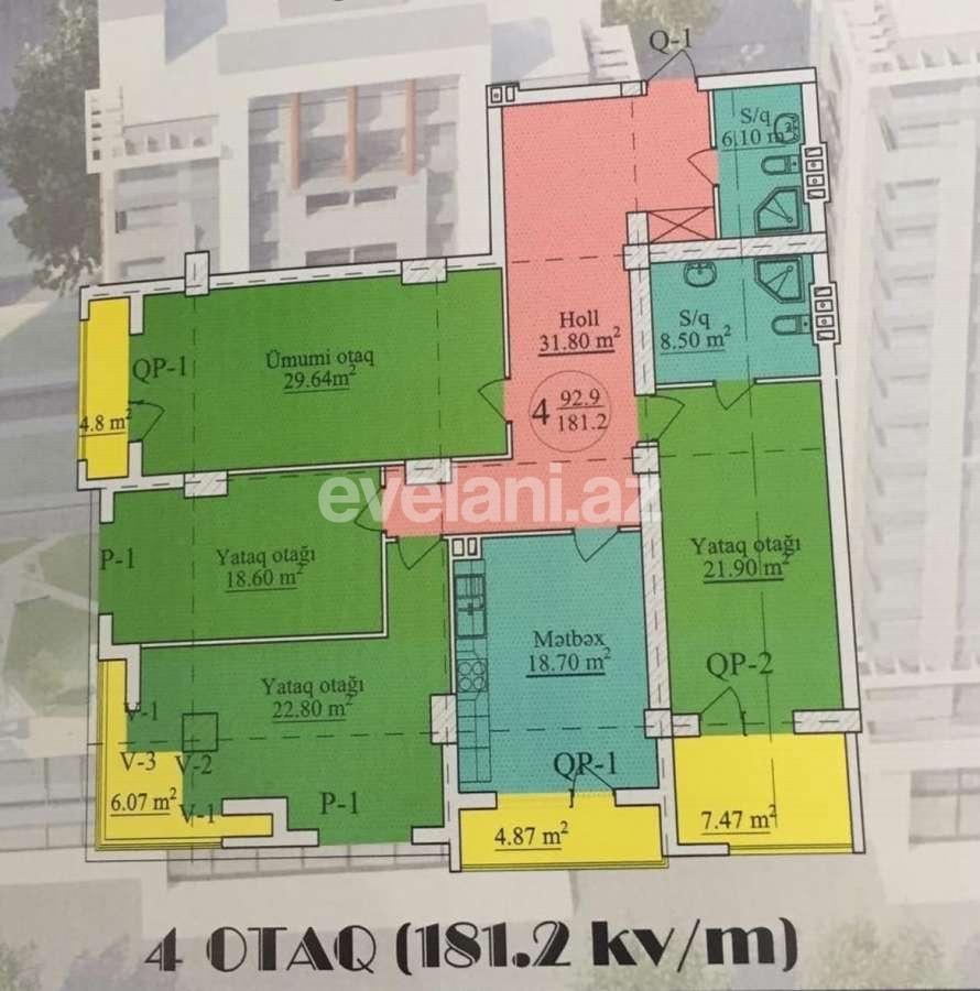 Satılır, yeni tikili, 3 otaqlı, 106 m², Bakı, Nərimanov r, Nəriman Nərimanov m.