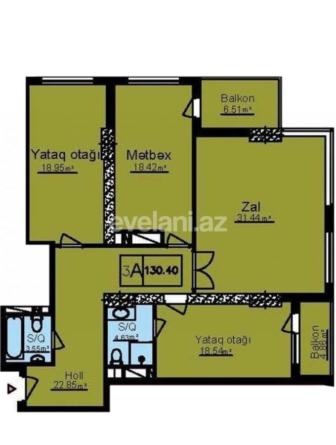 Satılır, yeni tikili, 3 otaqlı, 130 m², Sumqayıt, 14-cü məhəllə r.
