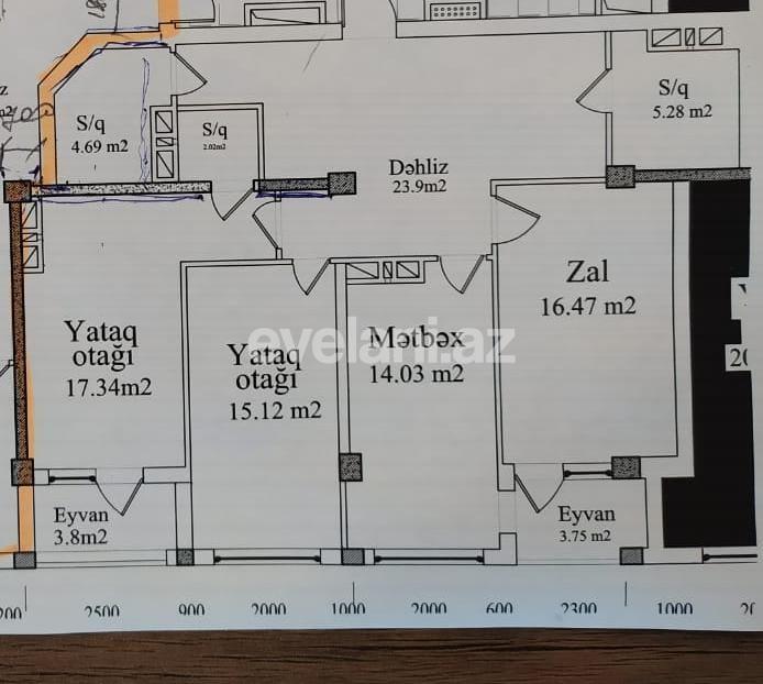 Satılır, yeni tikili, 3 otaqlı, 117 m², Bakı, Nərimanov r, Nəriman Nərimanov m.