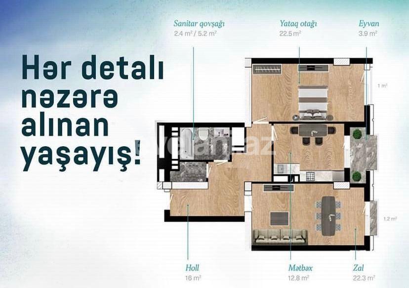 Satılır, yeni tikili, 2 otaqlı, 87 m², Bakı, Nəsimi r, 28 may m.