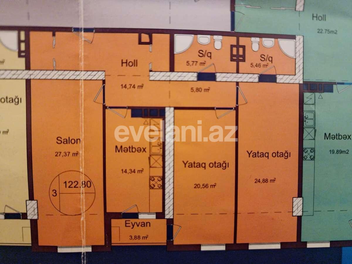 Satılır, yeni tikili, 2 otaqlı, 125 m², Bakı, Nizami r, 8-ci kilometr q, Qara Qarayev m.