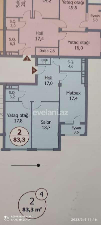 Sale, new building, 2 room, 84 m², Baku, Narimanov r, Nariman Narimanov m.