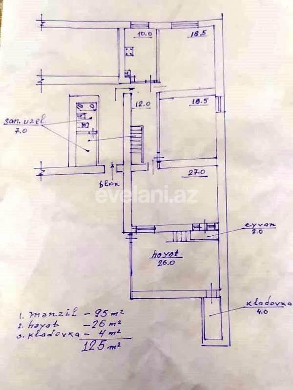 Sale, old building, 3 room, 125 m², Baku, Nasimi r, 28 may m.