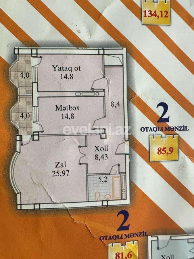 Satılır, yeni tikili, 2 otaqlı, 86 m², Bakı, Yasamal r, İnşaatçılar m.
