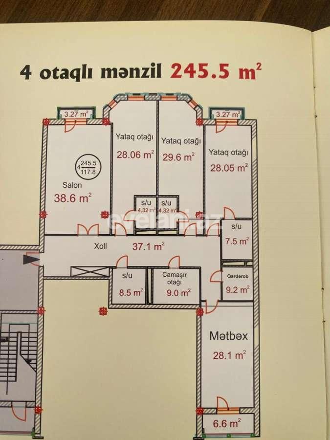 Satılır, yeni tikili, 4 otaqlı, 245 m², Bakı, Nəsimi r, Gənclik m.