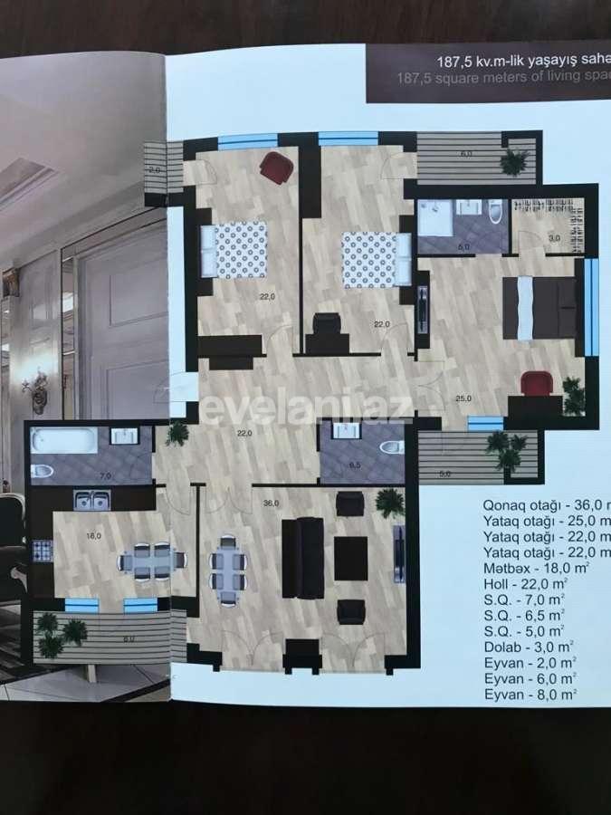 Satılır, yeni tikili, 4 otaqlı, 187.5 m², Bakı, Nərimanov r, Gənclik m.