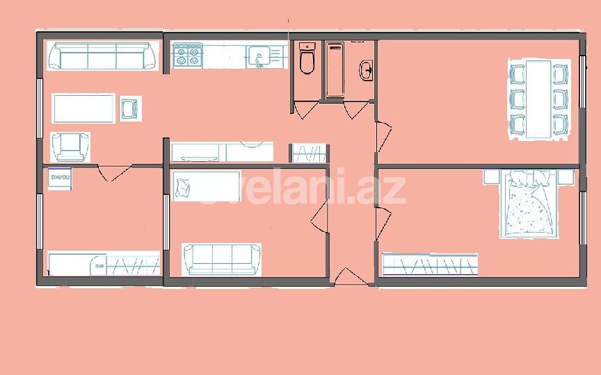 Kirayə verilir, yeni tikili, 4 otaqlı, 110 m², Bakı, Nərimanov r, Nəriman Nərimanov m.