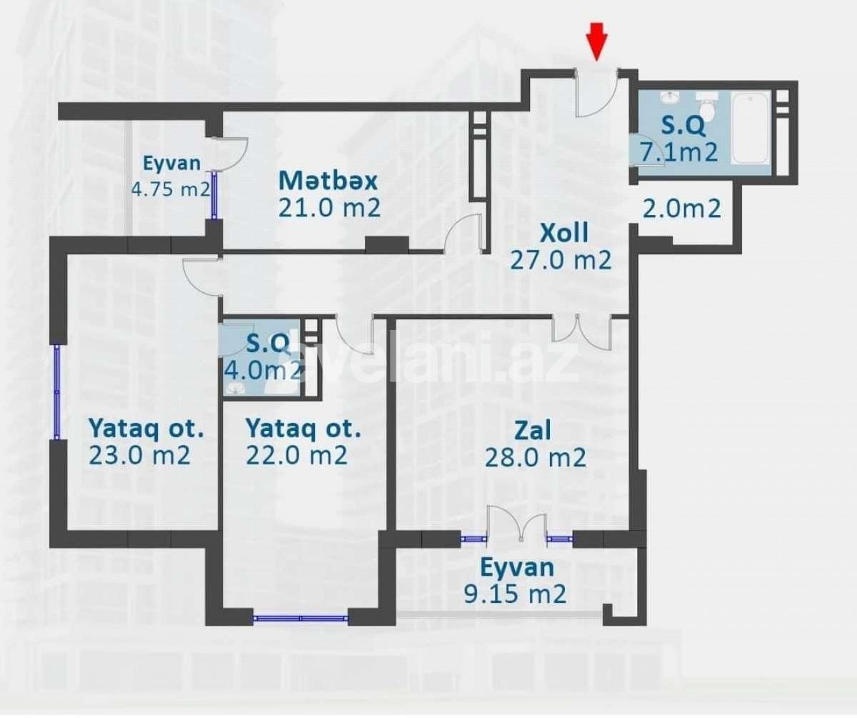 Satılır, yeni tikili, 3 otaqlı, 148 m², Bakı, Xətai r, Əhmədli q, Əhmədli m.