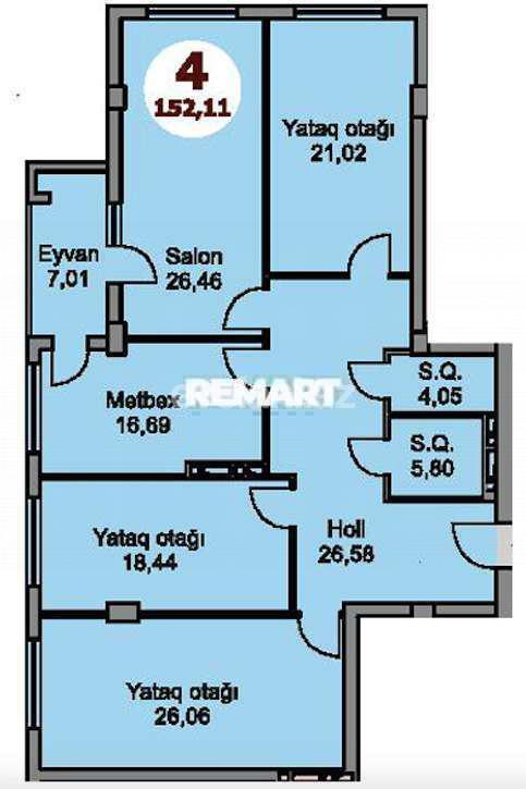 Satılır, yeni tikili, 4 otaqlı, 152.11 m², Bakı, Nərimanov r, Gənclik m.