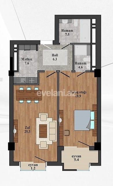 Satılır, yeni tikili, 2 otaqlı, 78 m², Bakı, Nəsimi r, Gənclik m.