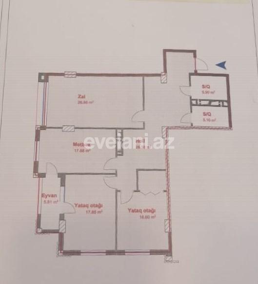 Sale, new building, 3 room, 127 m², Baku, Narimanov r, Ganjlik m.