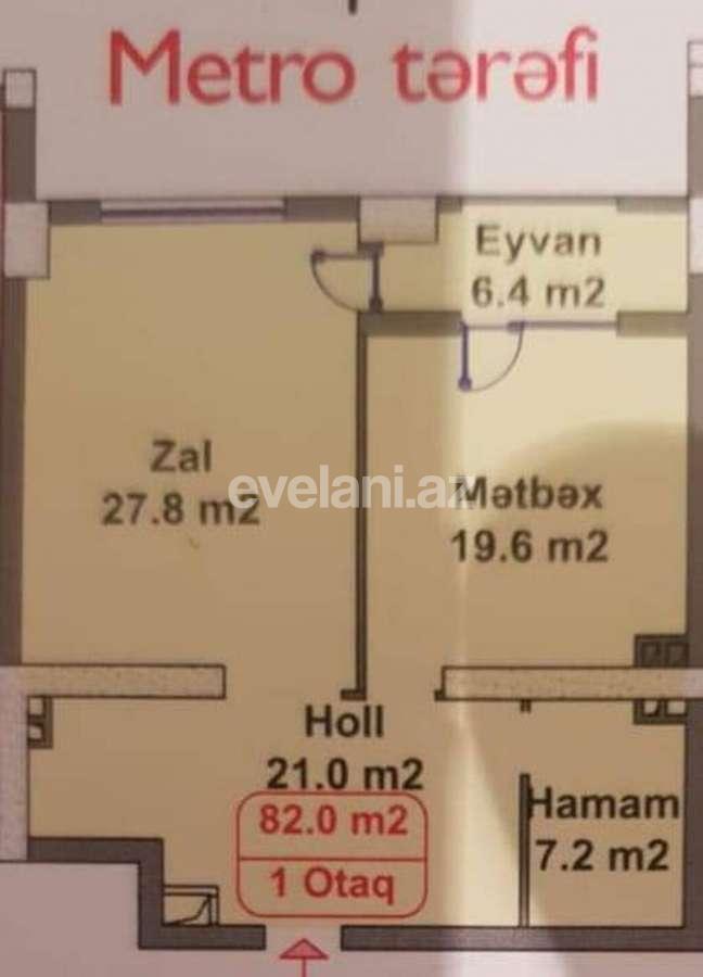 Satılır, yeni tikili, 1 otaqlı, 82 m², Bakı, Xətai r, Şah İsmayıl Xətai m.