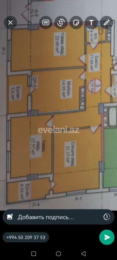 Sale, new building, 3 room, 116 m², Baku, Narimanov r.