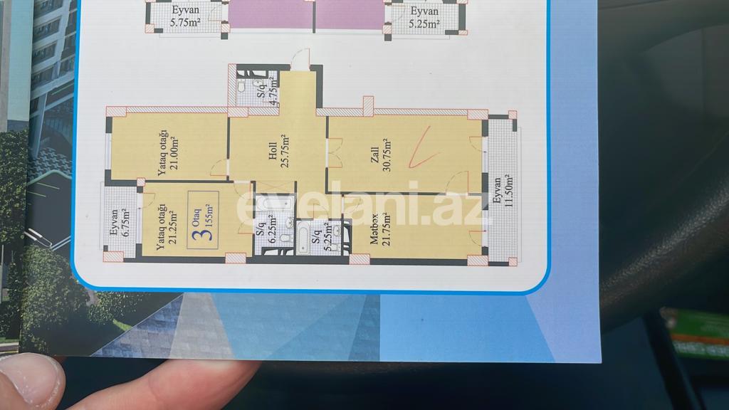 Satılır, yeni tikili, 3 otaqlı, 156 m², Bakı, Nərimanov r, Nəriman Nərimanov m.