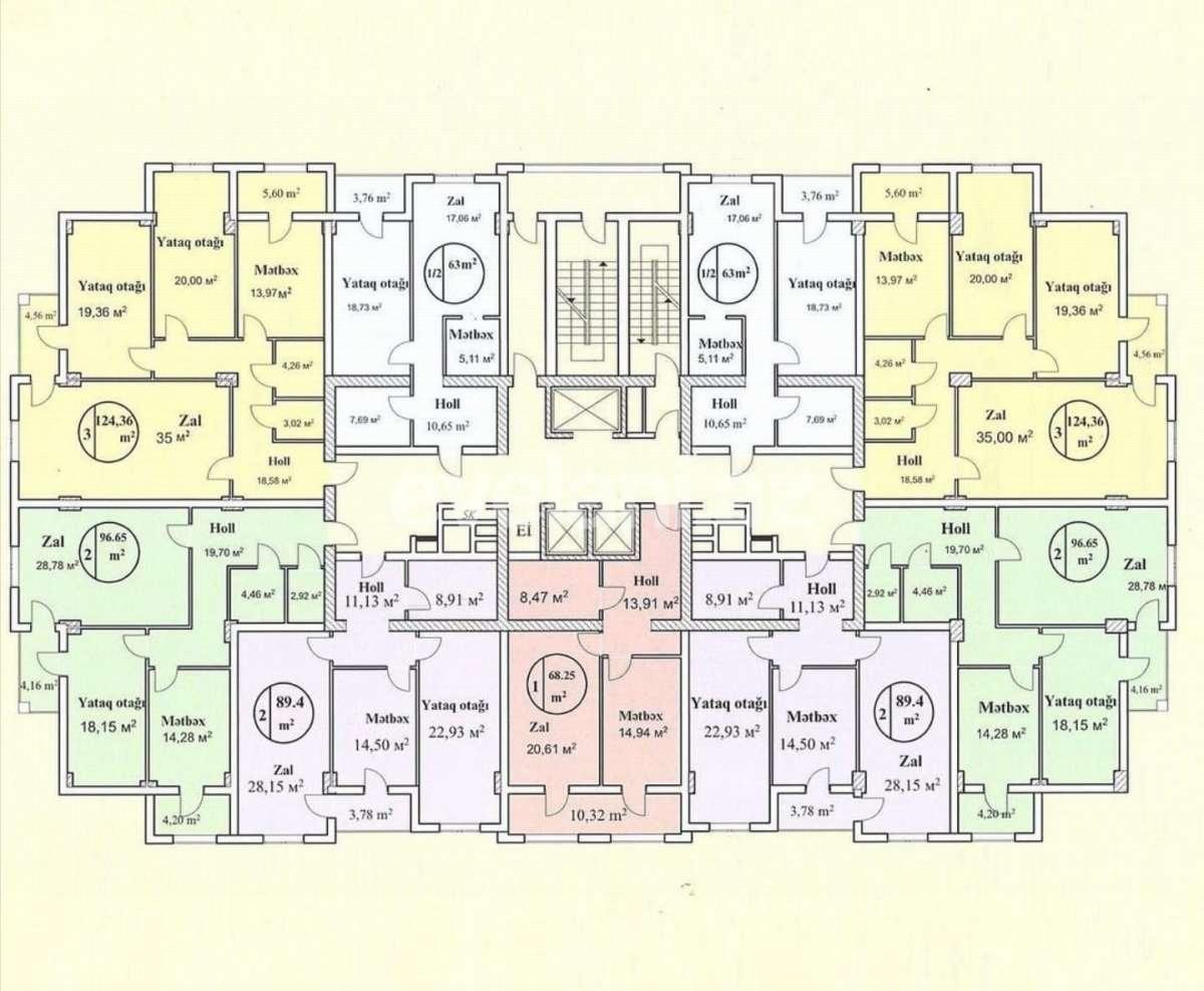 Satılır, yeni tikili, 1 otaqlı, 63 m², Bakı, Nizami r, Qara Qarayev m.