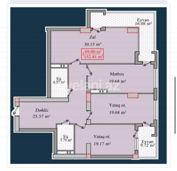 Satılır, yeni tikili, 3 otaqlı, 157 m², Bakı, Səbail r, Bayıl q.