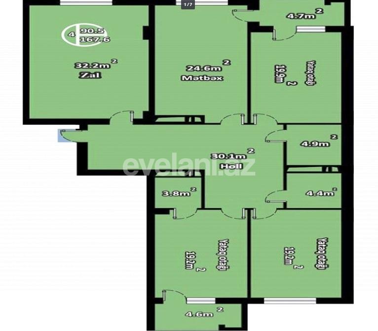 Satılır, yeni tikili, 4 otaqlı, 168 m², Bakı, Nərimanov r.