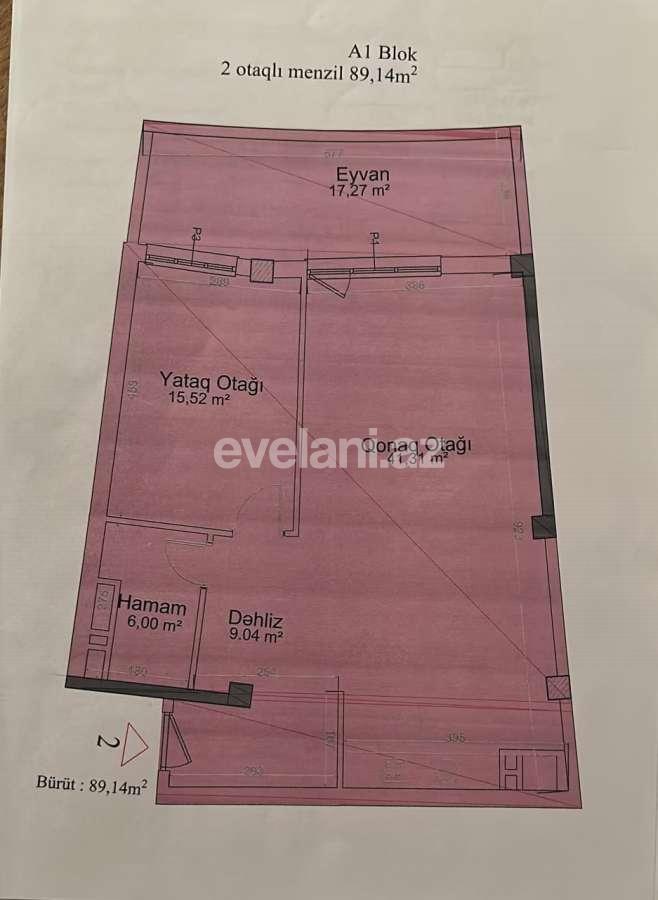 Satılır, yeni tikili, 2 otaqlı, 90 m², Bakı, Binəqədi r, Biləcəri q, Avtovağzal m.