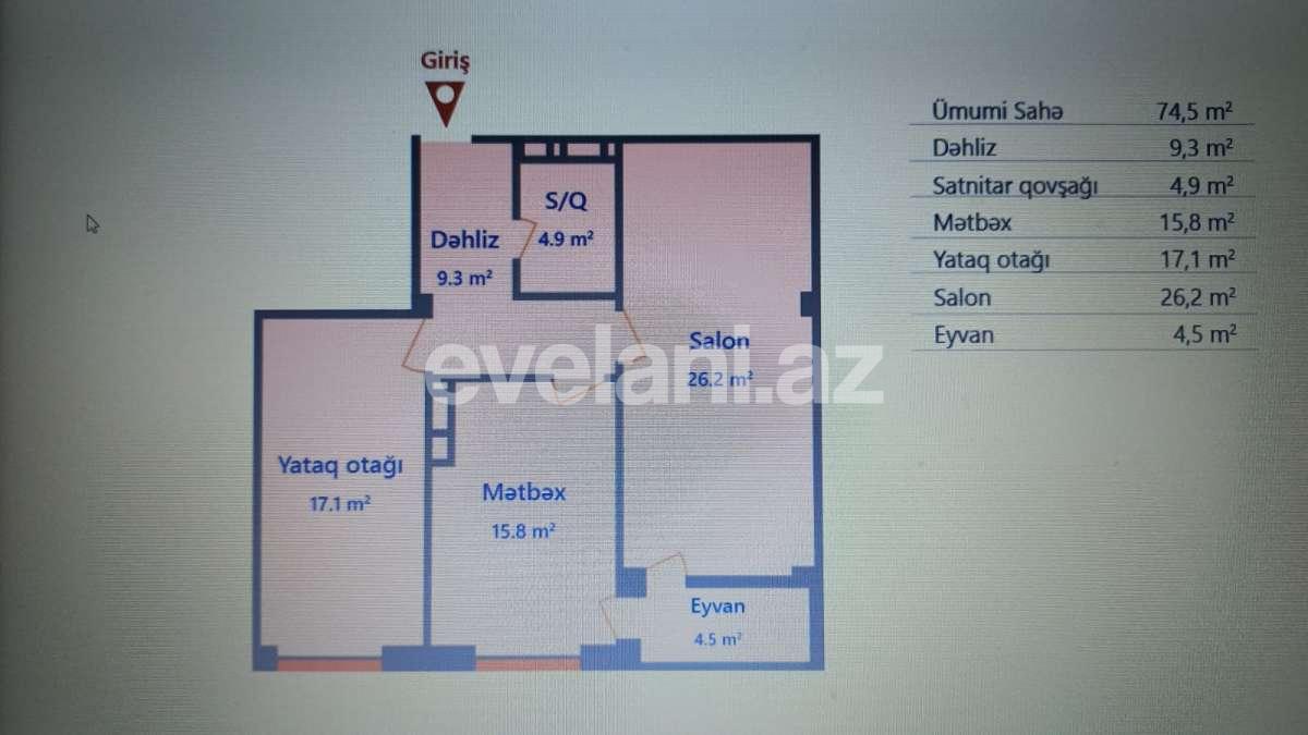 Продаётся, новостройка, 2-комнаты, 83 m², Баку, Низаминский r, Кара Караев m.