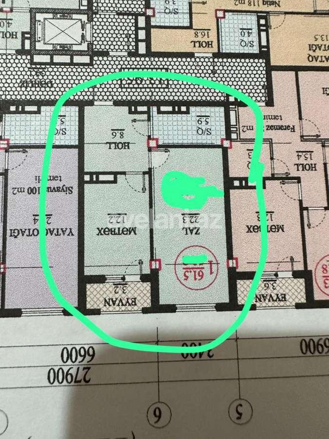 Satılır, yeni tikili, 2 otaqlı, 62 m², Bakı, Nəsimi r.