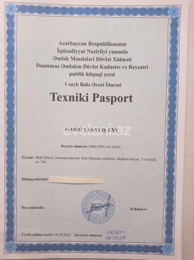 Satılır, həyət evi / bağ, 6 otaqlı, 212 m², Bakı, Sabunçu r, Ramana q.