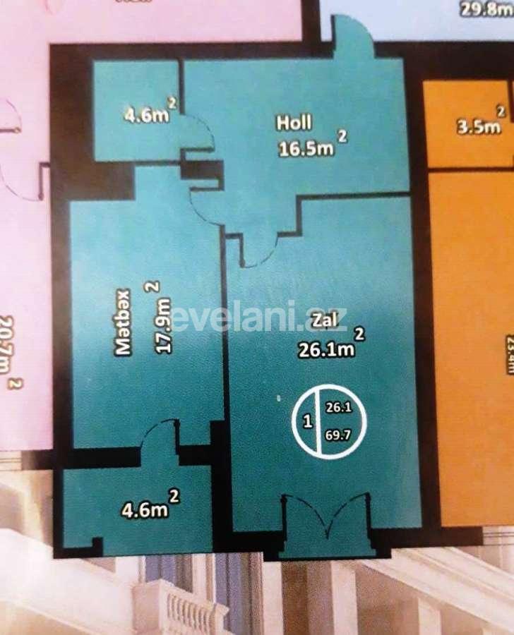 Satılır, yeni tikili, 1 otaqlı, 70 m², Bakı, Nərimanov r, Nəriman Nərimanov m.