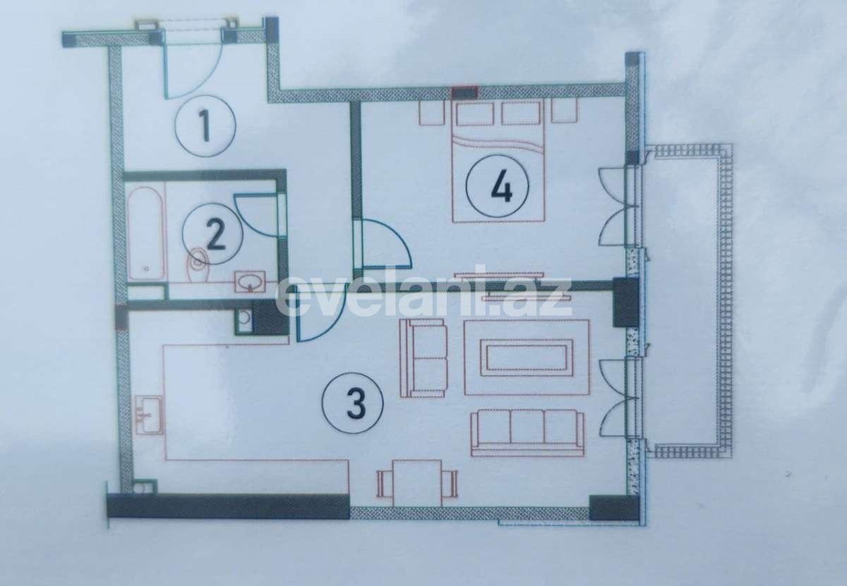 Satılır, yeni tikili, 2 otaqlı, 64 m², Bakı, Xətai r, Ağ şəhər q.