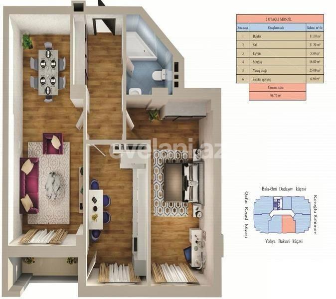 Kirayə verilir, yeni tikili, 2 otaqlı, 100 m², Bakı, Nərimanov r, Gənclik m.