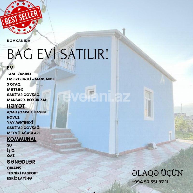 Satılır, həyət evi / bağ, 3 otaqlı, 100 m²
