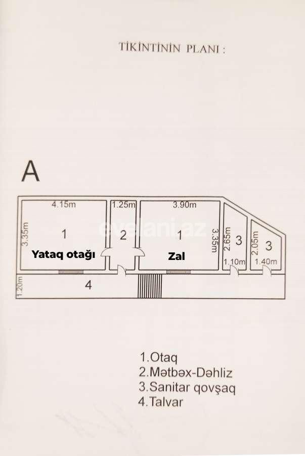 Satılır, həyət evi / bağ, 2 otaqlı, 44.98 m², Bakı, Suraxanı r, Massiv D q.